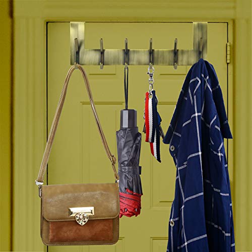WEBI Over The Door Hooks for Hanging,Over The Door Towel Rack,Over Door Coat Hanger Over Door Coat Rack for Hanging Towels,Hats,Clothes,Behind Back of Bathroom,Bronze - Image 4