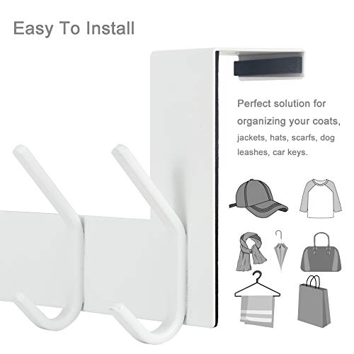 WEBI Over The Door Hooks for Hanging,Over The Door Towel Rack,Over Door Coat Hanger Over Door Coat Rack for Hanging Towels,Hats,Clothes,Behind Back of Bathroom,Bronze - Image 5