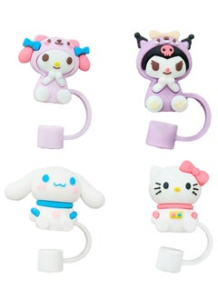 Generic 4-Pack Cute Cartoon Straw Caps for Stanley 30oz & 40oz Tumblers – Anime & Kawaii Reusable Lids for Stanley Cup, Quencher & Travel Mugs (Fun Designs, Leak-Proof)  - Image 5