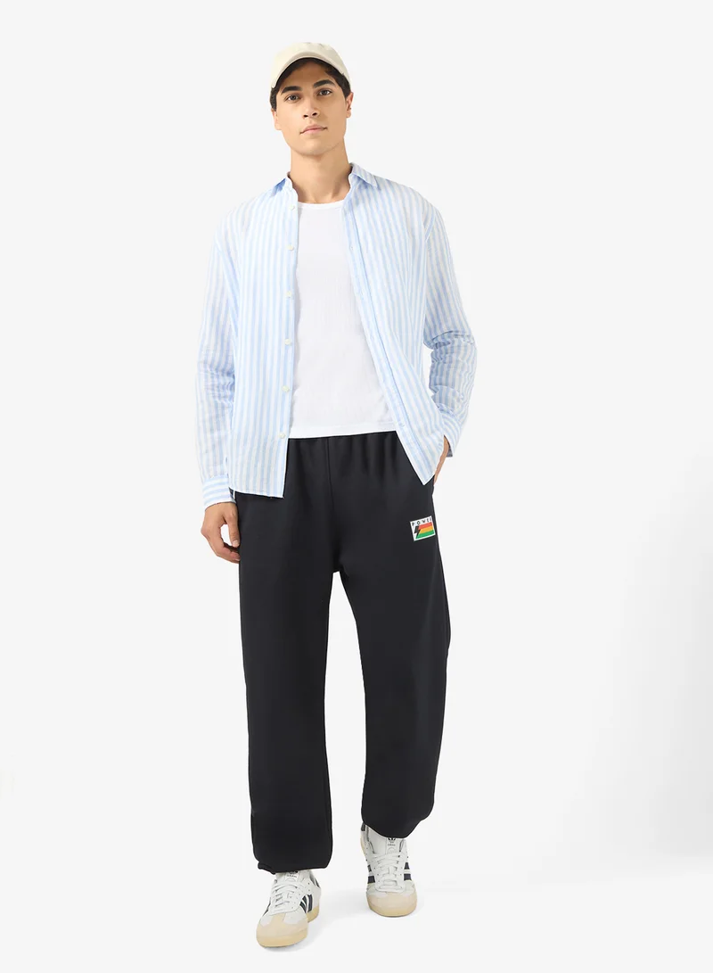 Seventy Five Basics  Graphic Print Elastic Hem Joggers for Men | Best Price UAE