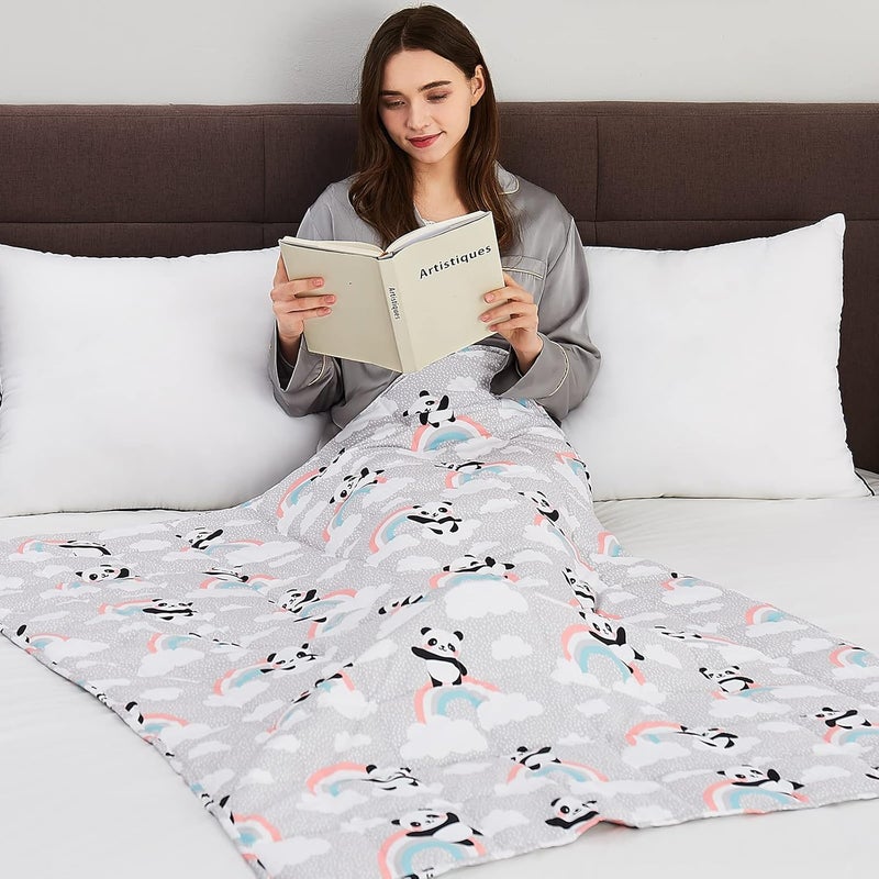 CuteKing Weighted Blanket for Adults: Weighted Blanket with Premium Glass Beads - Thick Blanket for Adult All Season(15lbs, 48"x72", HappyPanda) - Image 4
