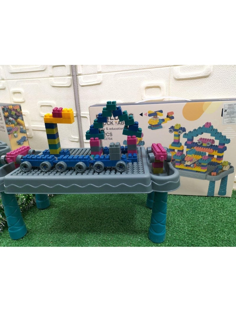 Building Blocks Toy Table - Multifunctional Toy Table For Kids To Organize And Learn Children'S Building Blocks Table With 88 Blocks Suitable For 3-6 Years Old Children - Image 2