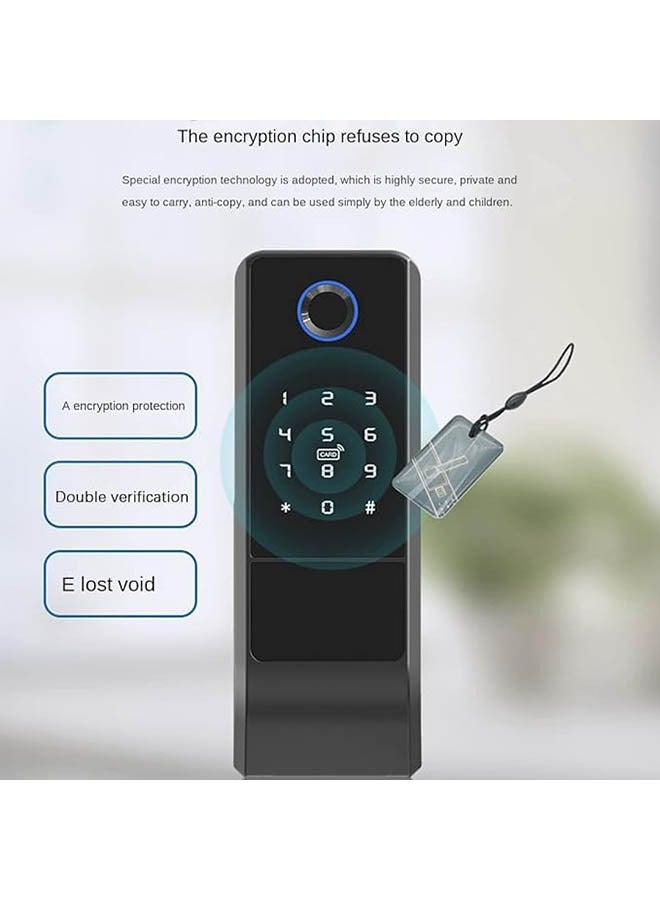 Intelligent Door Lock Digital Password Outdoor Iron Door Double Fingerprint Electronic Wheel Lock Suitable for Home Office Front Door Bedroom - Image 5