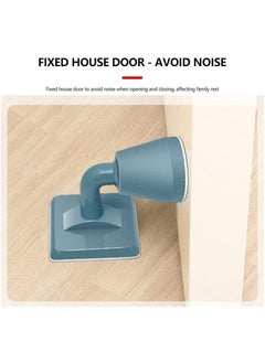 GOPINATHJI GOPINATHJI Door stoppersDoor Stop Silicone Door StopperNonPerforated Sticker Concealed Door StopperSelfAdhesive Combination Door Stop Wall Protection Sticker Wedge Color Gris Color Gris  - Image 5