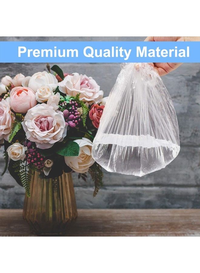 Years calm 50PS Disposable Shower Caps, Plastic Clear Shower Caps, lengthening and thickening Hair Caps for Hair dyeing assistance, Hotel and Hair Salon, Home Use, Portable Travel (Size 20.5"/52cm） - Image 2