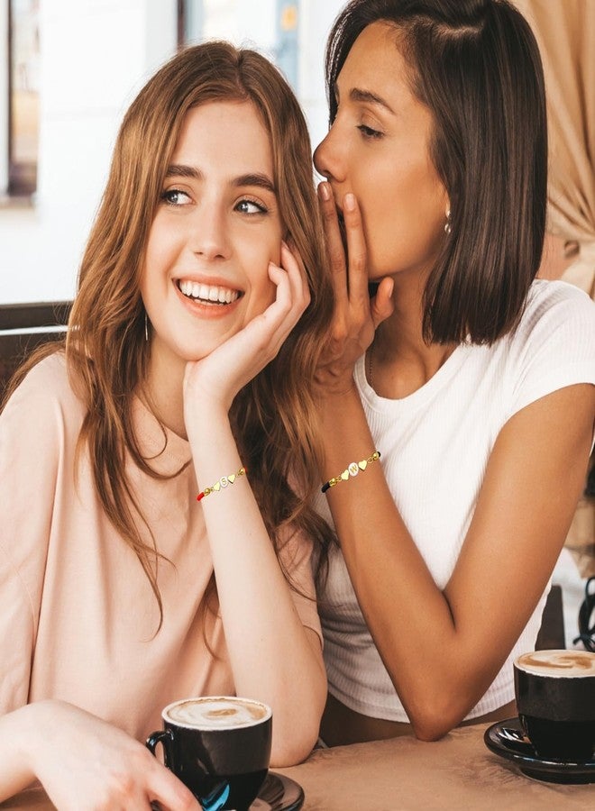 سمر لوف سوار "حب الصيف" متعدد الألوان بحرف أولي للنساء، بتصميم قلب حب، هدية مجوهرات لطيفة للصديقة، الابنة، الأم، الجدة في عيد الميلاد أو الكريسماس (K، أسود) - Image 4