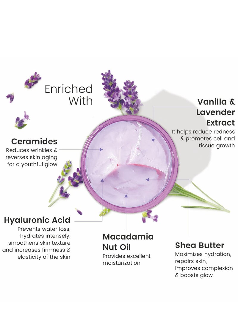 BRYAN & CANDY BRYAN And CANDY Lavender Vanilla Body Butter pH 5.5 for 72Hrs Moisturization Enriched with Ceramides Hyaluronic acid Lavender extracts Shea Butter 200G  - Image 2