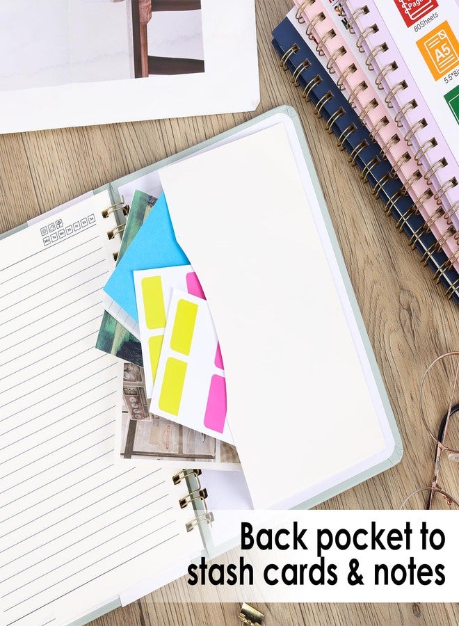 LABUK Spiral Notebook for Women, A5 Spiral Journal Notebooks, 160Pages Lined Hardcover Journaling for Work, 5.5 x 8in Journals for Writing, Light Green - Image 4