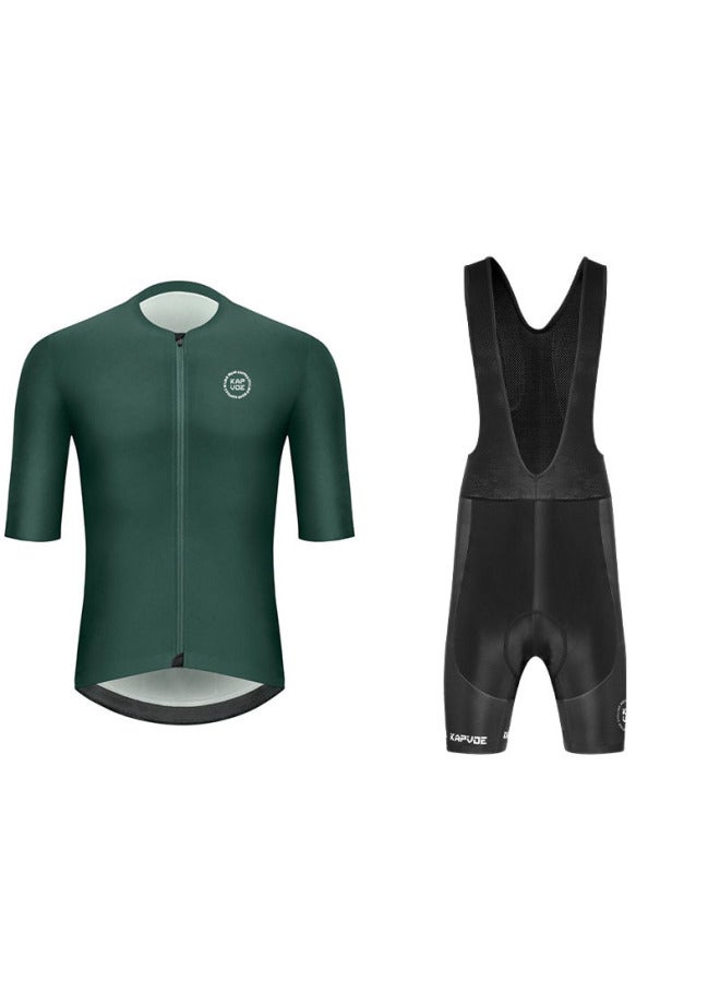 Mid-sleeve Riding Clothing Strap Pants Summer Suit Road Bike Bike Bike Breathable Men's Top