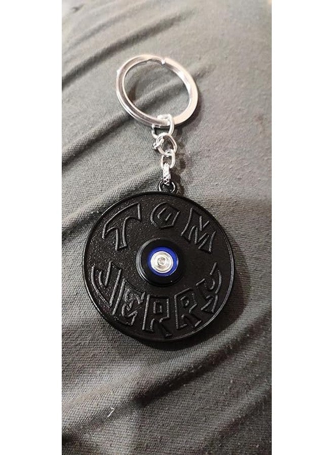 Blue Aura T&J 360ÔøΩ Rotating Couple Keychain | Keychain for Girls | Anime Merch | Cute Couple Keychains | Inspired | Gifts for Anime Lovers (Tom & Jerry) - Image 4