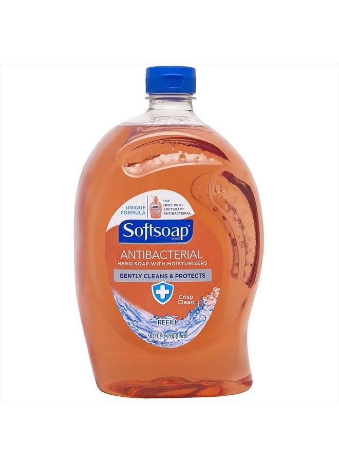 Softsoap Antibacterial Crisp Clean Hand Soap Refill, 56 Ounce 
