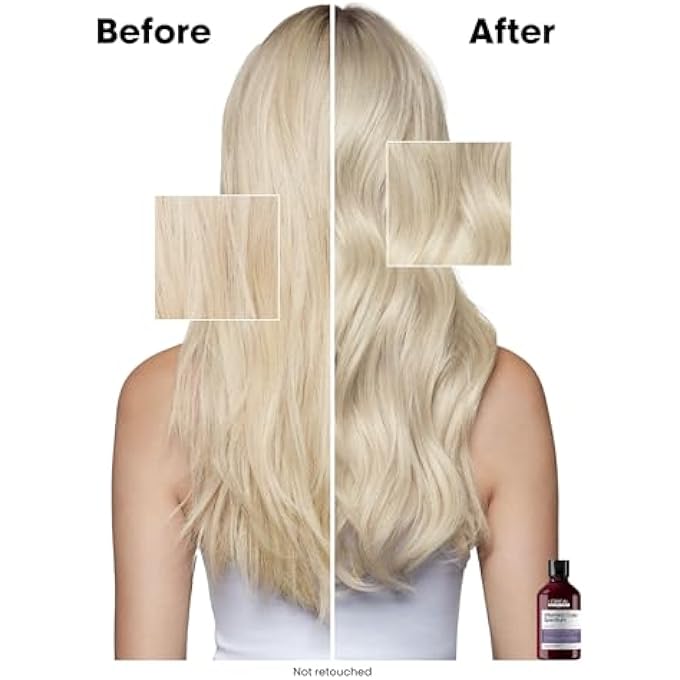 شامبو لوريال باريس بروفيشنال لتألق اللون مع تأثير الشعر الزجاجي للشعر الملون، يحيّد اللون الأصفر، سلسلة إكسبيرت، شامبو فيتامينو كولور سبيكتروم بالأصباغ البنفسجية المحايدة، 300 مل - Image 2