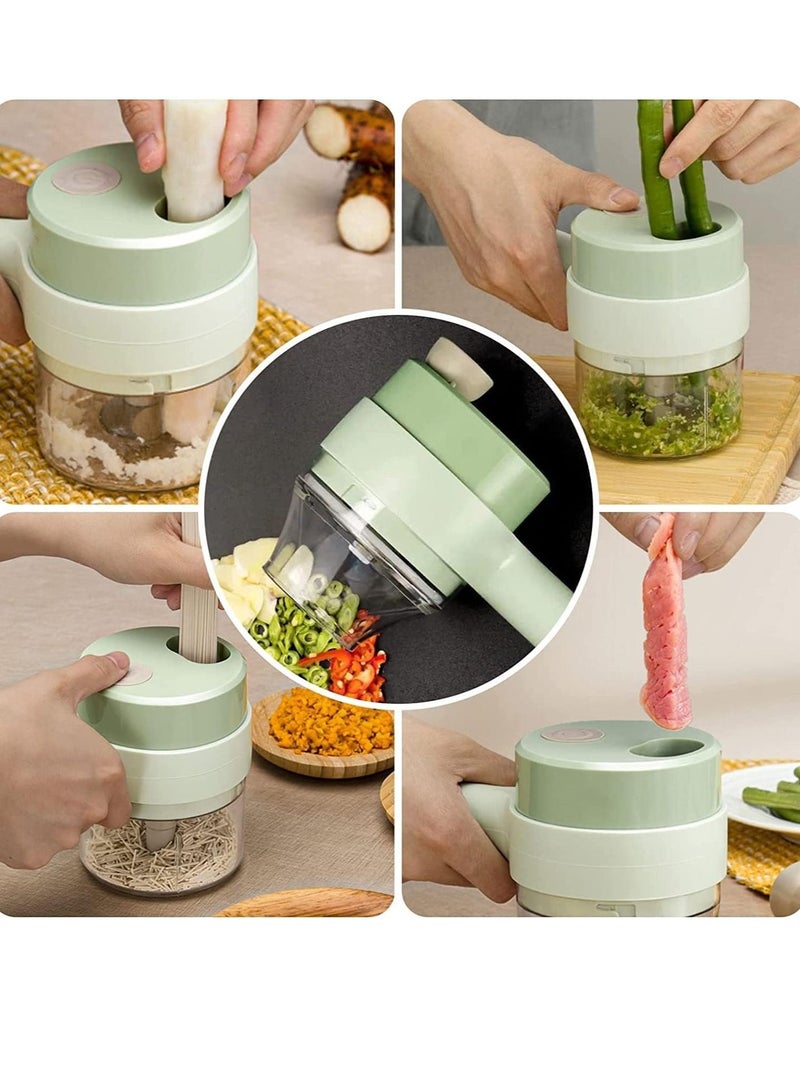 4 in 1 Handheld Electric Vegetable Cutter Set -  - Image 3