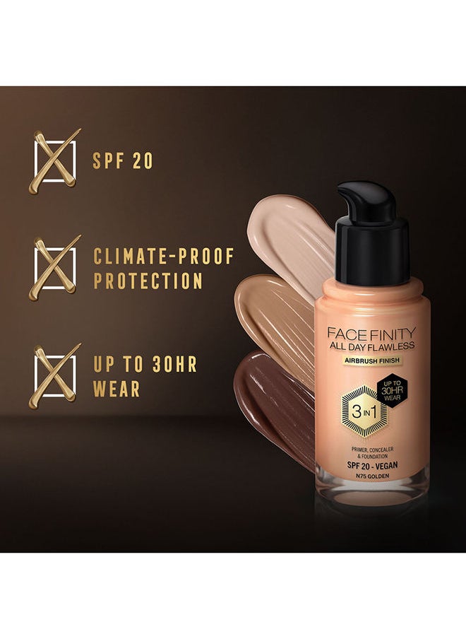 Max Factor - Facefinity All Day Flawless Foundation - N75 Golden - Image 1