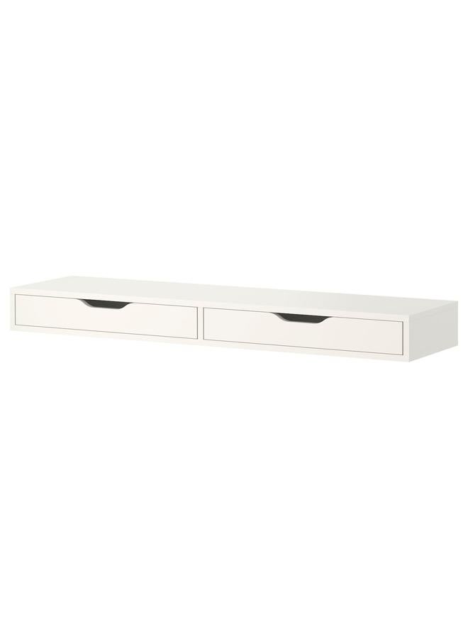 Zaboon Shelf With Drawers, White, 119X29 Cm - Image 1