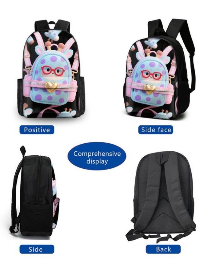 Bright Li Fire Cute and practicality coexist! Three-piece cartoon bags loved by children and teenagers (available for students, children, friends on outings, mountain climbing, schooling, etc.) - 27  - Image 3