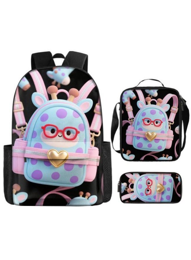 Bright Li Fire Cute and practicality coexist! Three-piece cartoon bags loved by children and teenagers (available for students, children, friends on outings, mountain climbing, schooling, etc.) - 27  - Image 2