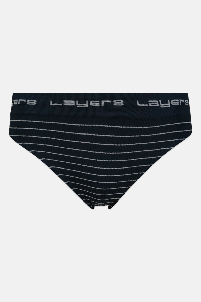 Layer 8 Women 3 Pieces Brand Logo Brazilian Panties, Multicolor - Image 4