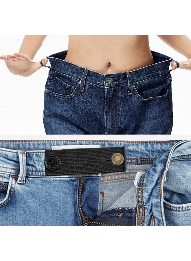 4 Pack Premium Button Extender, Adjustable Waistband Extenders, Pants Button Extender, High Elastic, Easy to Use, for Women Men Jeans Skirts Trousers, 4 Different Color  - Image 3