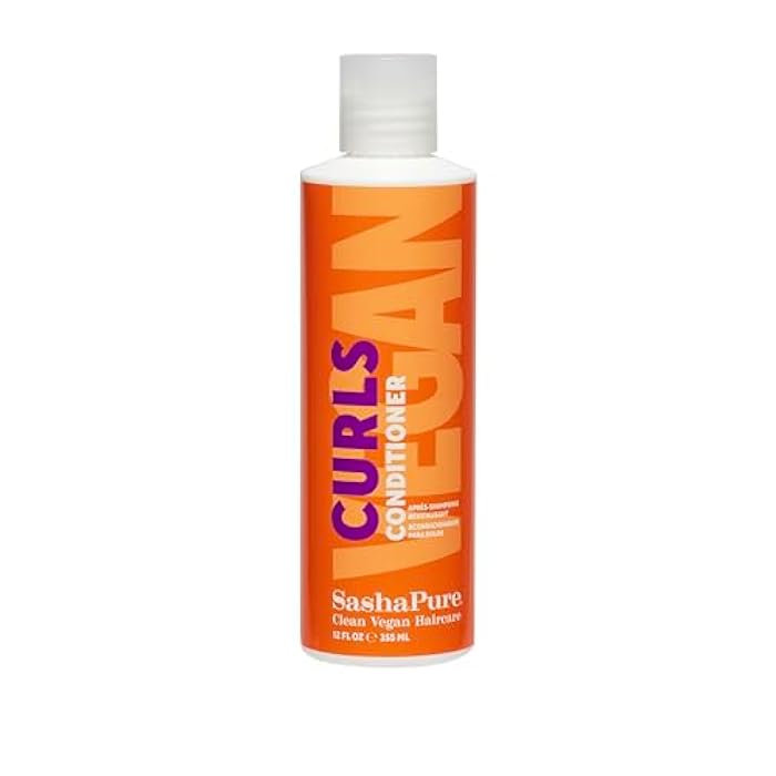 SashaPure Clean Vegan Haircare Curls Shampoo, Conditioner and Leave-In Cream Bundle, Organic Sacha Inchi Oil and Coconut Oil, 3 Piece Set - Image 5