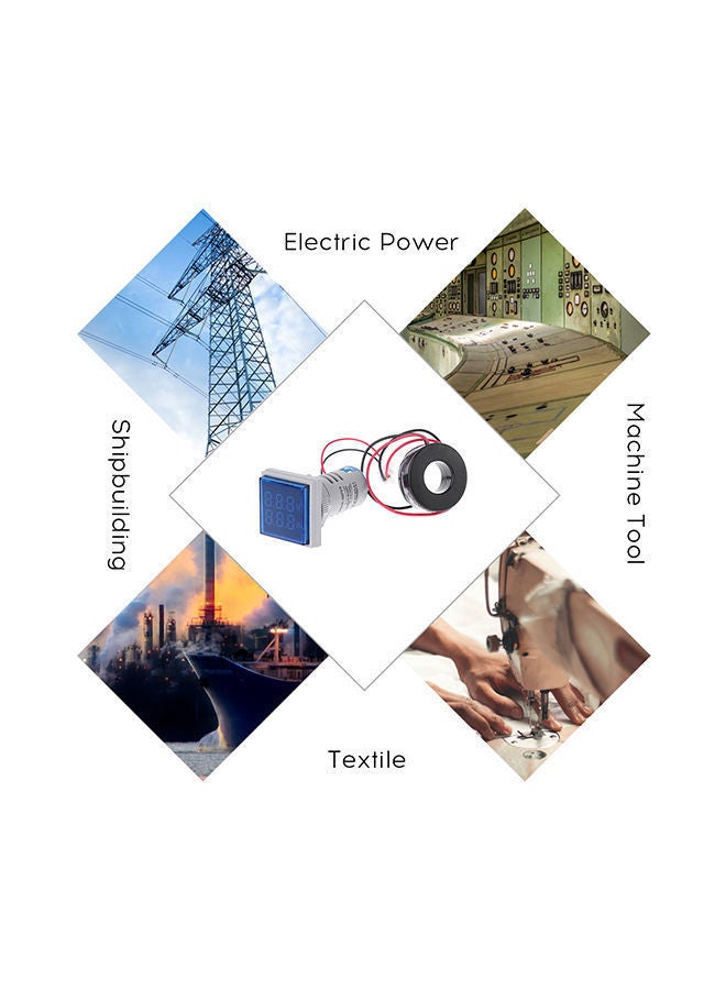 NIBEMINENT Mini Square LED Digital Voltmeter Ammeter Multicolour - Image 2