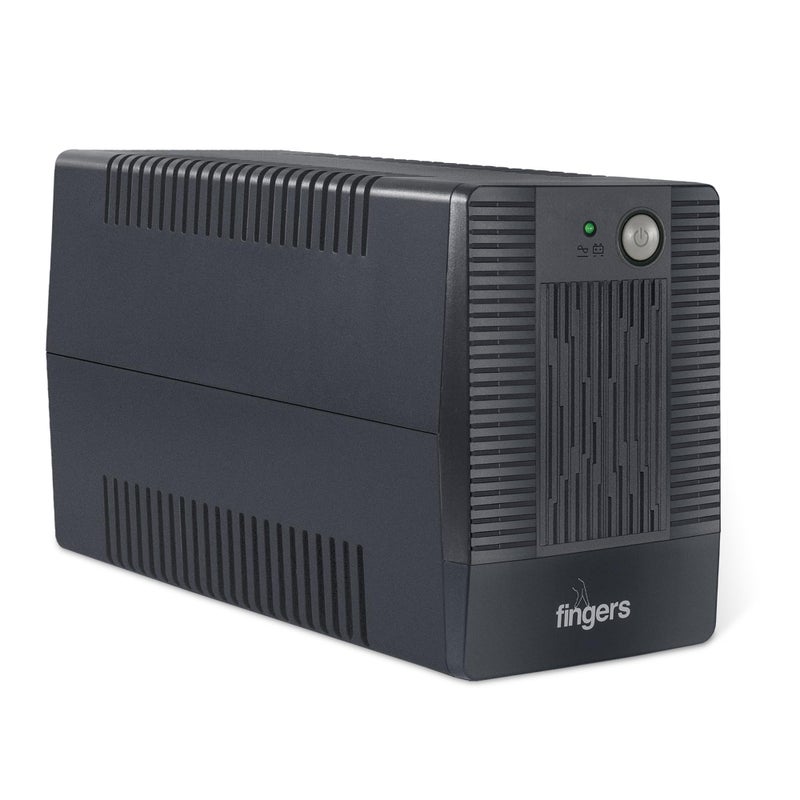 FINGERS Fast Recharge FR-630 UPS Power Supply (600VA/360W, Line Interactive, 33% Faster Recharge, AVR Stabilization, Generator/Inverter Compatible, Auto Restart, Cold Start Mode) – Jet Black - Image 5