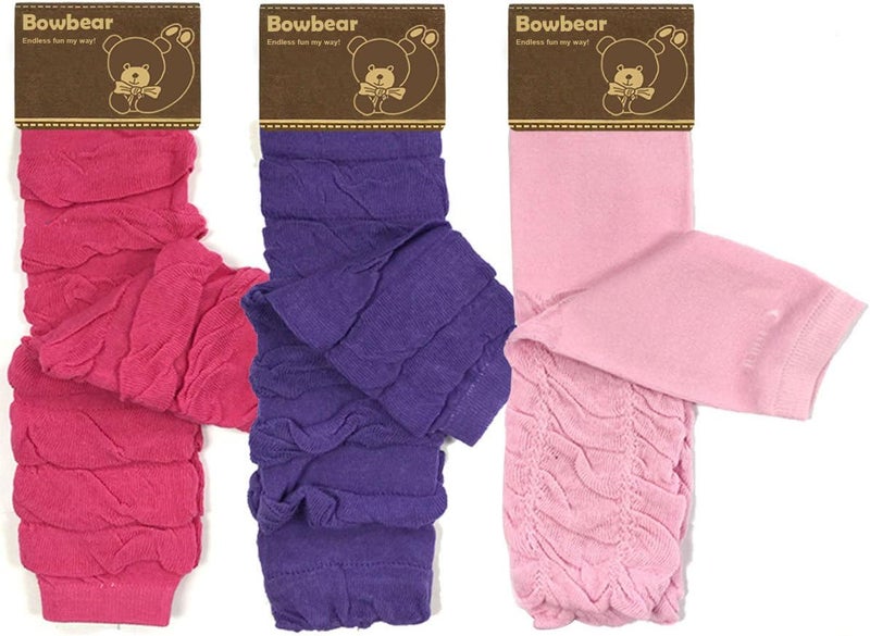 Bowbear Little Girls 3 Pair Gathered Ruffles Leg Warmers - Image 5