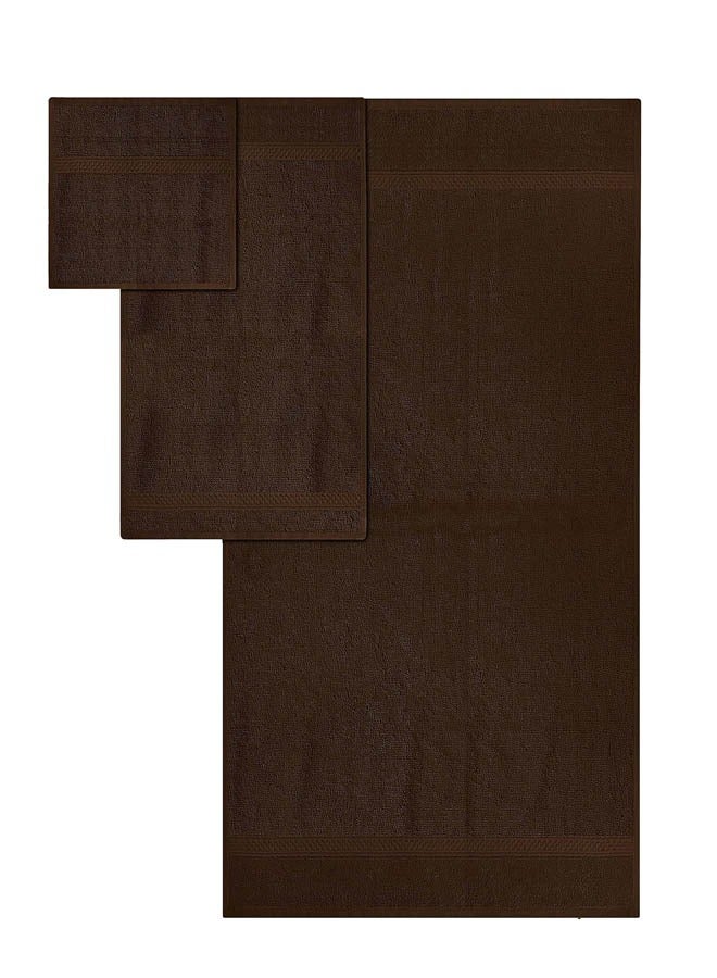 Kingston Kingston Premium Quality High Absorbent Bath Towel Set 2 Bath Towels 2 Hand Towels And 4 Wash Cloths Combo Pack of 8 Brown  - Image 5