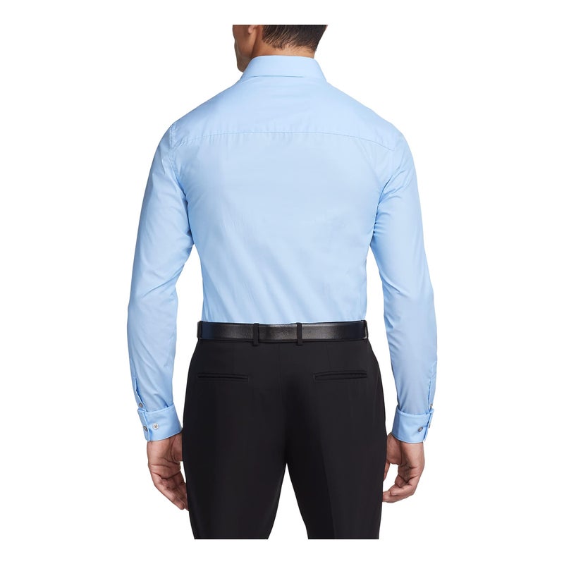 Kenneth Cole Unlisted mens Slim Fit Solid Dress Shirt, Light Blue, 18 -18.5 Neck 34 -35 Sleeve XX-Large US - Image 2