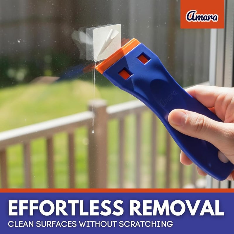 Amara Sticky Stuff Remover with Amara Plastic Scraper & 10 Blades - HG Sticker Remover 300ml & Plastic Scraper - Sticker Remover, Sticky Label Remover, Adhesive Remover, Glue Remover and Car Sticker Remover - Image 3
