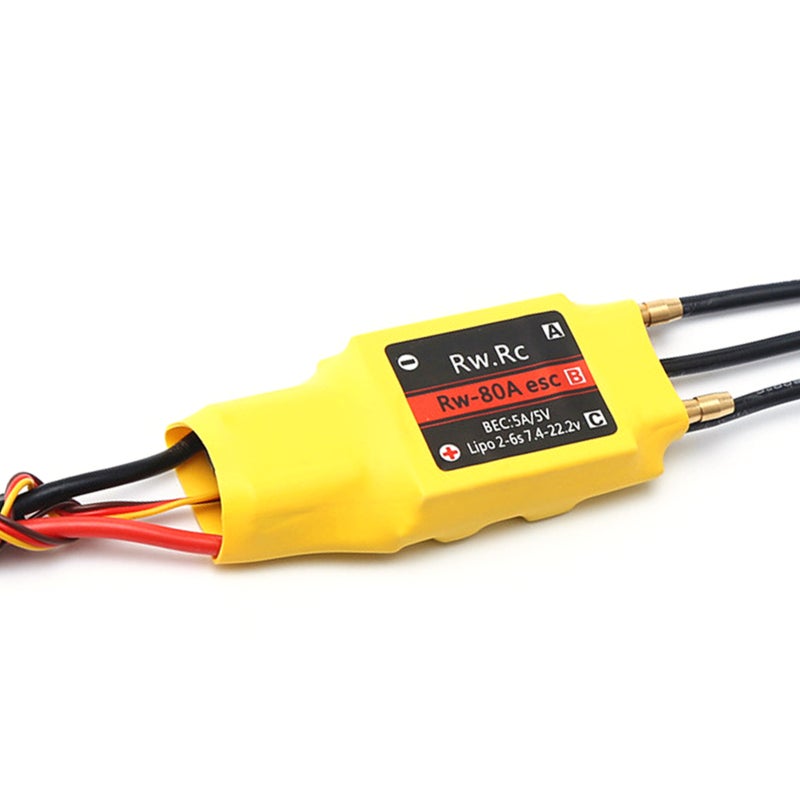 محرك بدون فرش ESC 80A تصميم مقاوم للماء BEC خطي - أداء عالي الكفاءة يدعم المحركات الخالية من المستشعرات بدون فرش تصل سرعتها إلى 30000 دورة في الدقيقة لمحبي هوايات المركبات التحكم عن بعد (RC) - Image 2