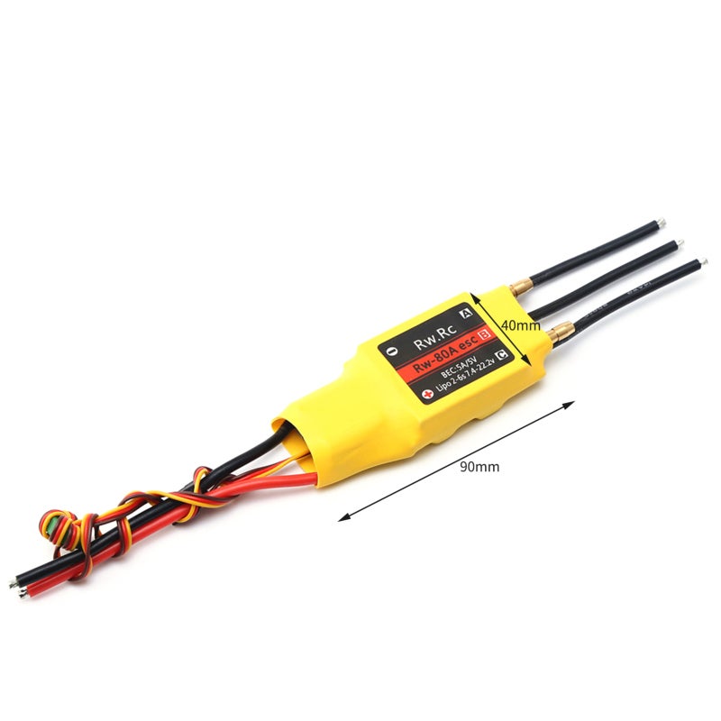 محرك بدون فرش ESC 80A تصميم مقاوم للماء BEC خطي - أداء عالي الكفاءة يدعم المحركات الخالية من المستشعرات بدون فرش تصل سرعتها إلى 30000 دورة في الدقيقة لمحبي هوايات المركبات التحكم عن بعد (RC) - Image 4