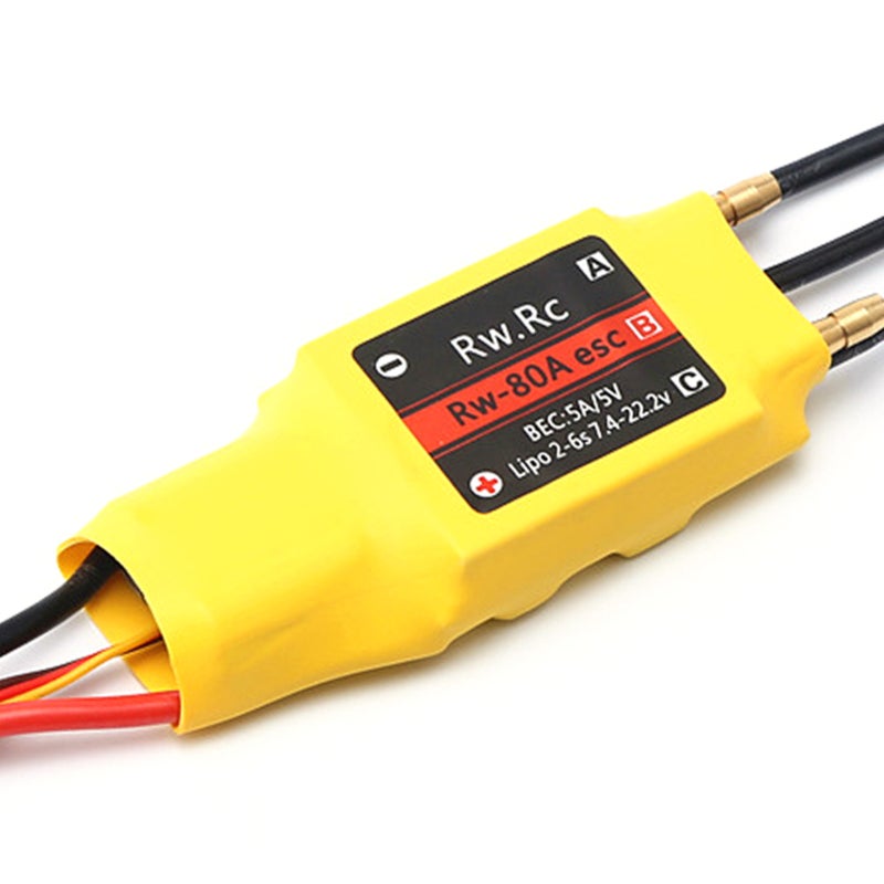 محرك بدون فرش ESC 80A تصميم مقاوم للماء BEC خطي - أداء عالي الكفاءة يدعم المحركات الخالية من المستشعرات بدون فرش تصل سرعتها إلى 30000 دورة في الدقيقة لمحبي هوايات المركبات التحكم عن بعد (RC) - Image 3