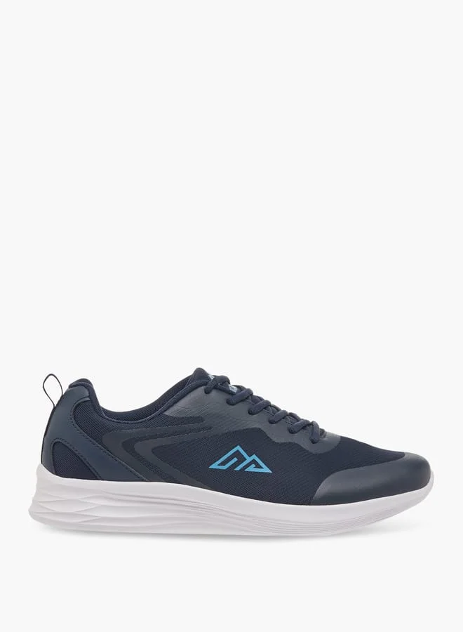 Men by Shoexpress Logo Detail Lace-Up Sports Shoes