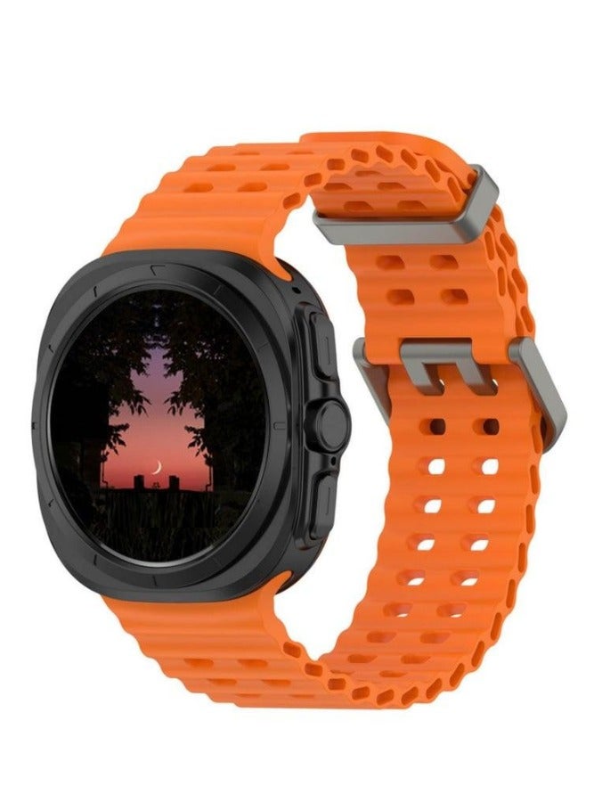 ELTRAZONE Soft Silicone Adjustable Replacement Strap for 47mm Galaxy Watch 7 Ultra | Durable Sport Bracelet for Smartwatch | Lightweight, Sweat-Resistant Band for Active Lifestyle | Easy to Install – - Image 1