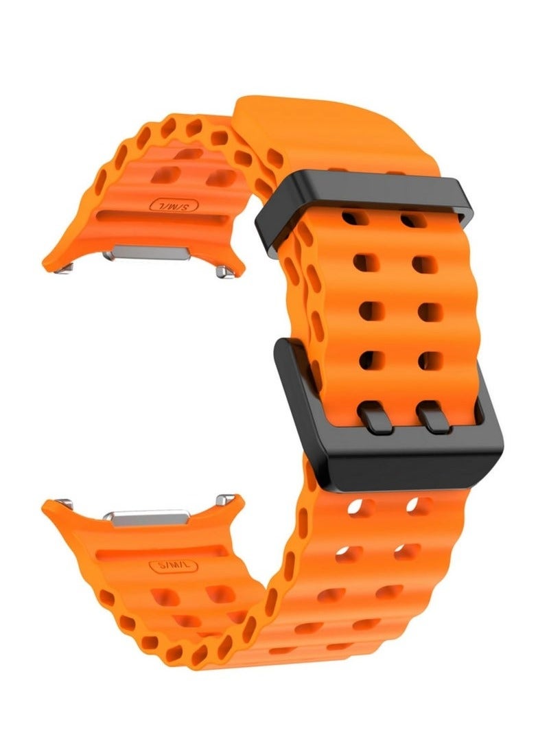 ELTRAZONE Soft Silicone Adjustable Replacement Strap for 47mm Galaxy Watch 7 Ultra | Durable Sport Bracelet for Smartwatch | Lightweight, Sweat-Resistant Band for Active Lifestyle | Easy to Install – - Image 2