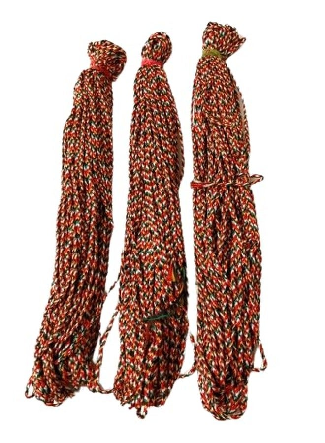Sorzy Panchrangi Dhagga for Pooja - 5 خيوط قطنية ملونة لبوجا، كل منها 10 أمتار (عبوة من 3 قطع) - Image 1