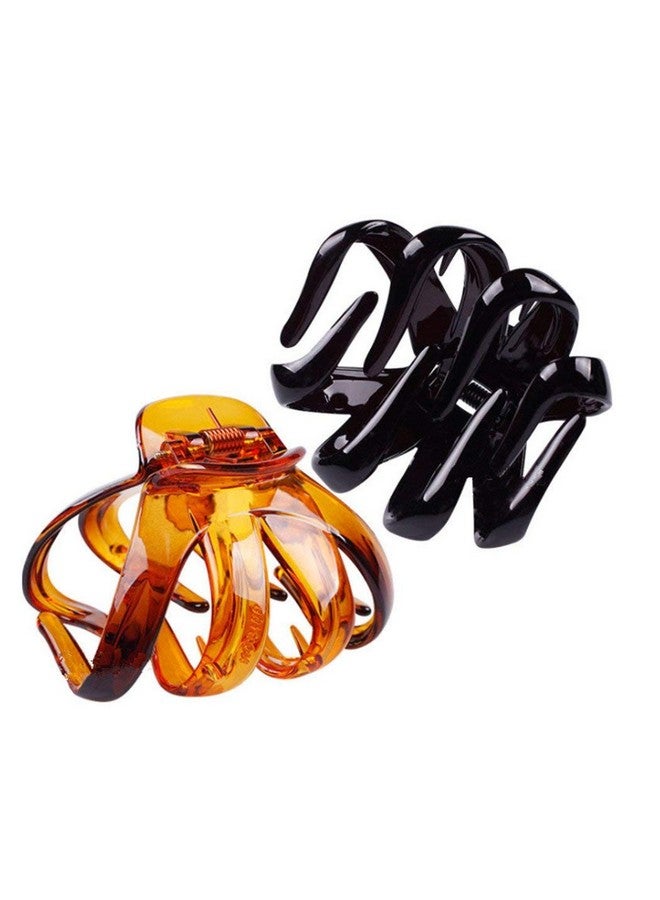 CONOFA 2 Pieces Classic Medium Styling Octopus Hair Claw Clip Strong Holding Power Hair Clips Outdoor Hair Grip Hairpins Hairgrip for Women and Girls - Image 2