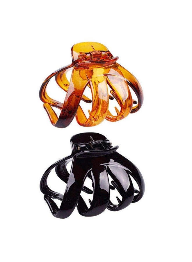 CONOFA 2 Pieces Classic Medium Styling Octopus Hair Claw Clip Strong Holding Power Hair Clips Outdoor Hair Grip Hairpins Hairgrip for Women and Girls - Image 1