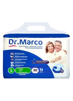 Dr. Marco Adult Diaper, Large Size, 30 Count Turkish Made Diaper with Extra Dryness Layer and Wetness Indicator - pzsku/ZE92941FE8632318E759AZ/45/_/1739359903/753dc6cb-409c-4d24-a88a-3e0be3ff663e