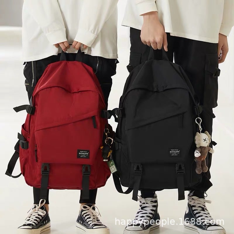 New Arrival Backpack Men'S Fashionable Street Korean Style Simple Female Student Schoolbag Casual Computer Bag Travel Bag Logo - Image 3