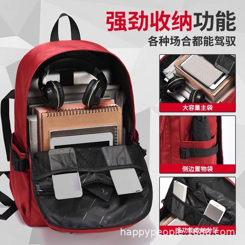 New Arrival Backpack Men'S Fashionable Street Korean Style Simple Female Student Schoolbag Casual Computer Bag Travel Bag Logo - Image 4
