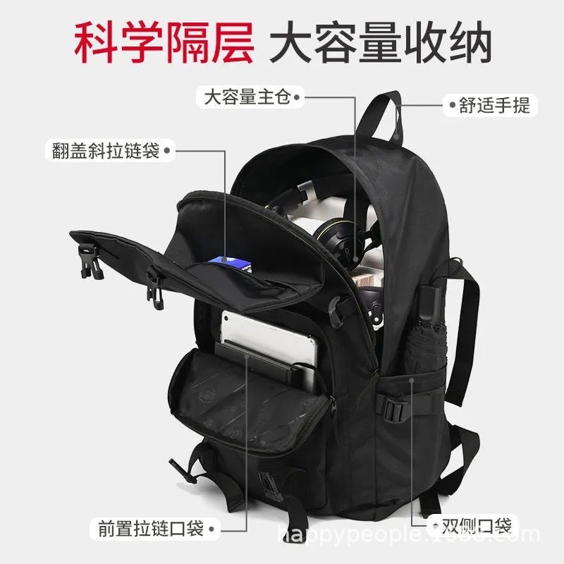 New Arrival Backpack Men'S Fashionable Street Korean Style Simple Female Student Schoolbag Casual Computer Bag Travel Bag Logo - Image 5