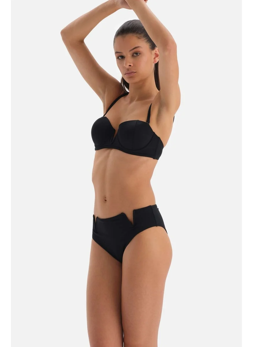 dagi Black Strapless V Wire Bikini Top