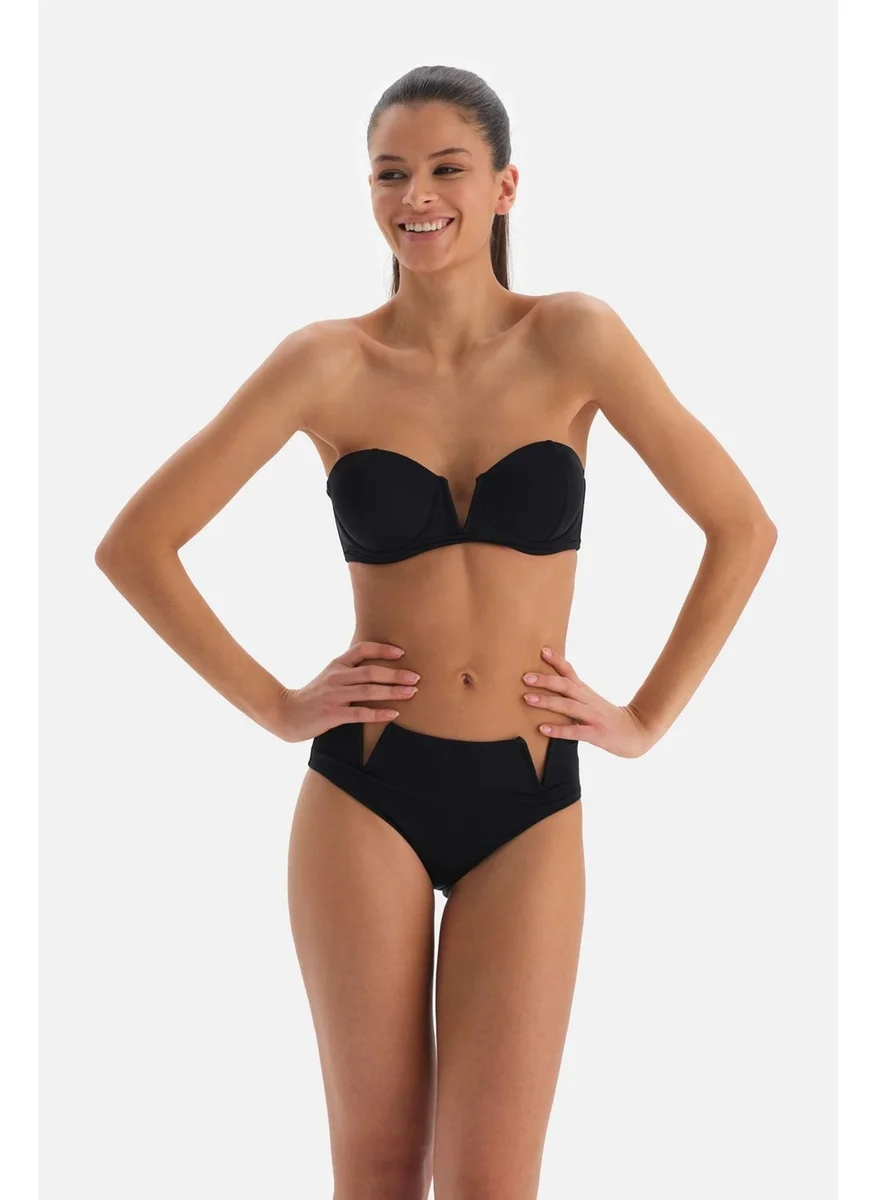 dagi Black Strapless V Wire Bikini Top
