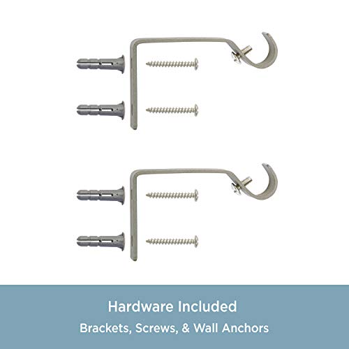 Kenney KN55970 Davenport Ball End Petite Café Decorative Window Curtain Rod, 28-48" Adjustable Length, Brushed Nickel Finish, 1/2" Diameter Steel Tube - Image 5