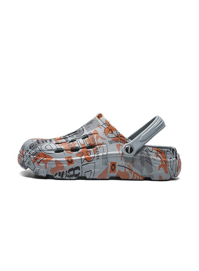 Men's Summer  Outdoor Beach Sandals with Hole Shoes, Dual purpose Anti slip and Wear Resistant Soft Sole Wrapped Head  - Image 1