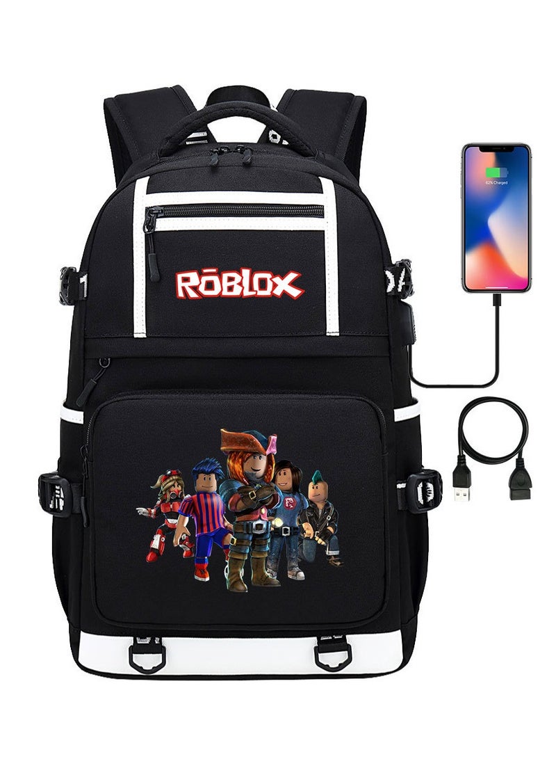 روبلوكس أكتاف مطبوعة للشباب ذات سعة كبيرة للرجال والنساء