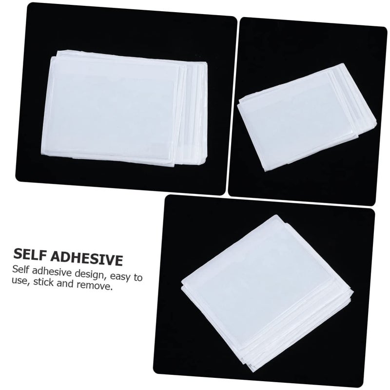 Adhesive Label Sleeves 30pcs for Index Cards Pockets Card Holders Clear - Image 5