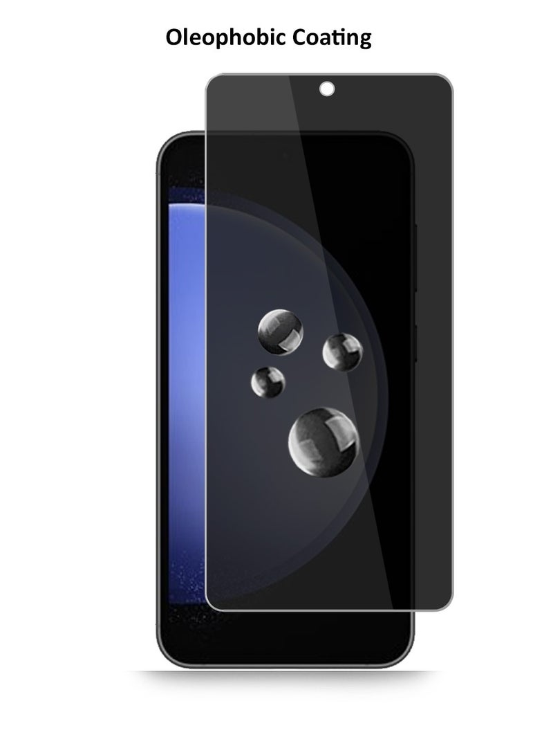 Techie HD Privacy Tempered Glass Screen Protector for Samsung Galaxy S23 FE / A54 - Anti Bubbles 9H Hardness 0.33 mm Rounded Edges Easy Installation - Image 5